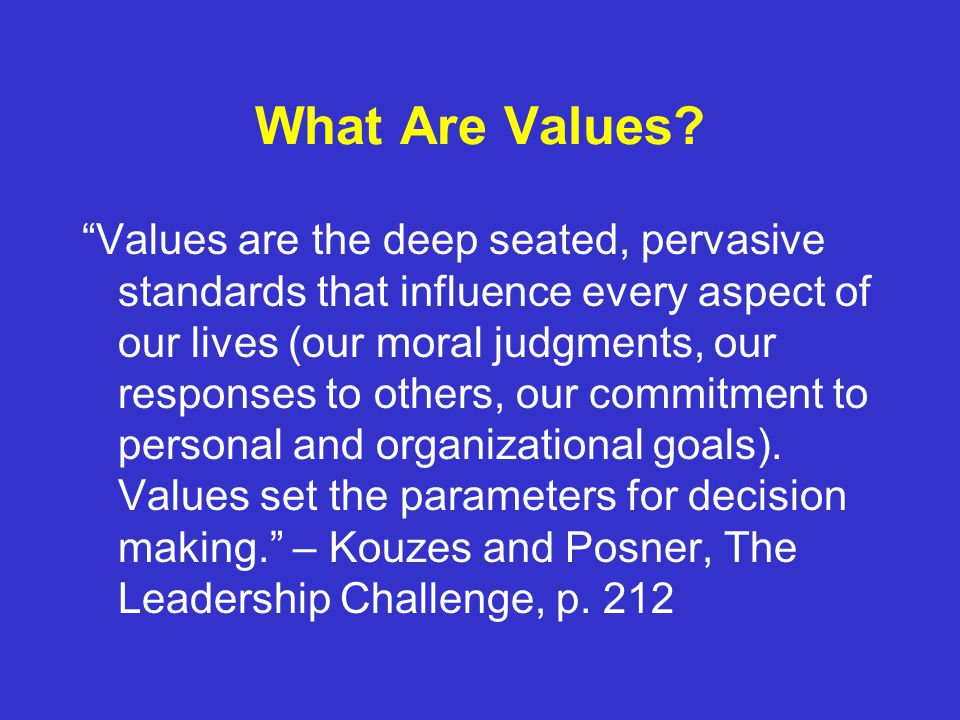 Values and ethical decision making